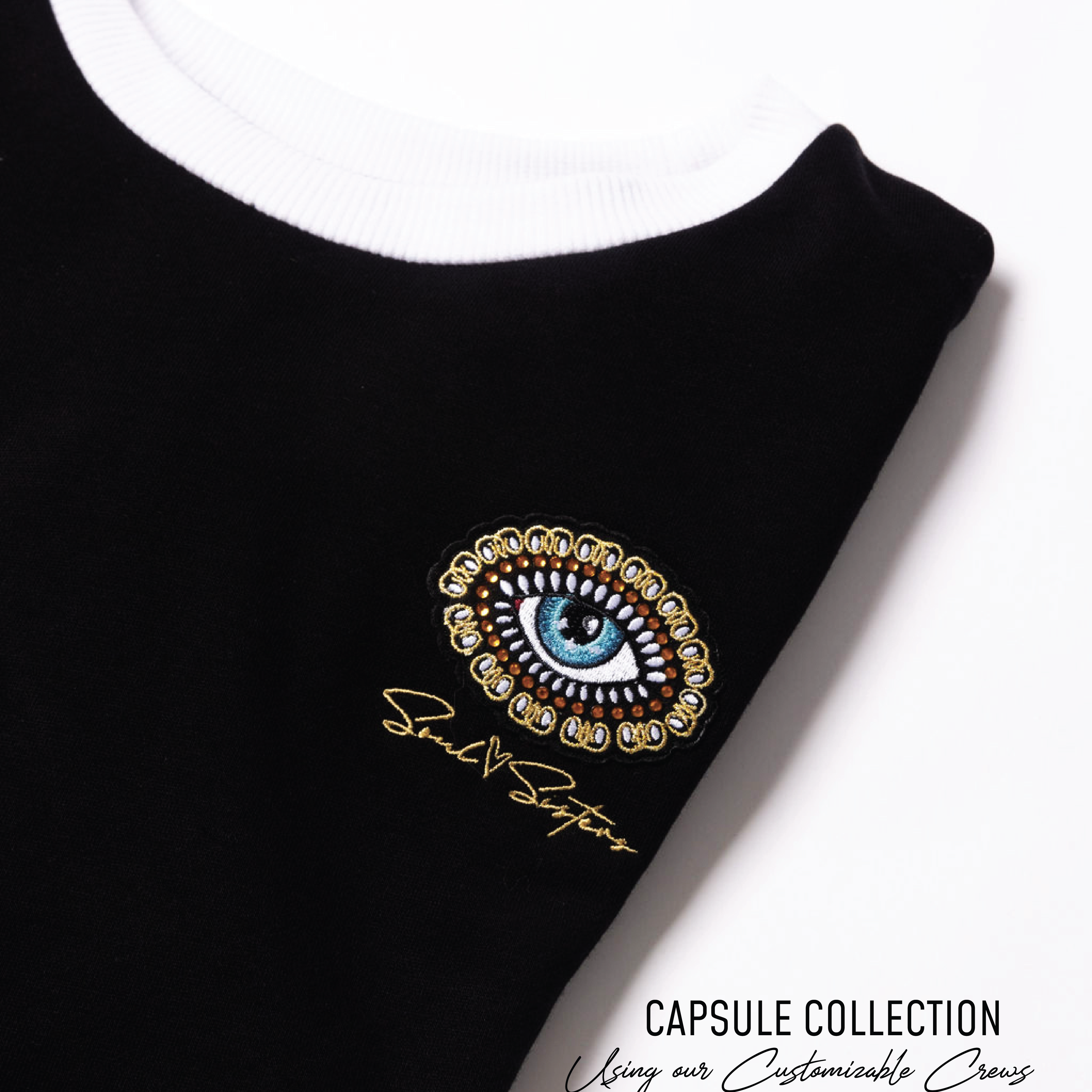 Soul Sister Eye Jeweled Patch Crew image 2