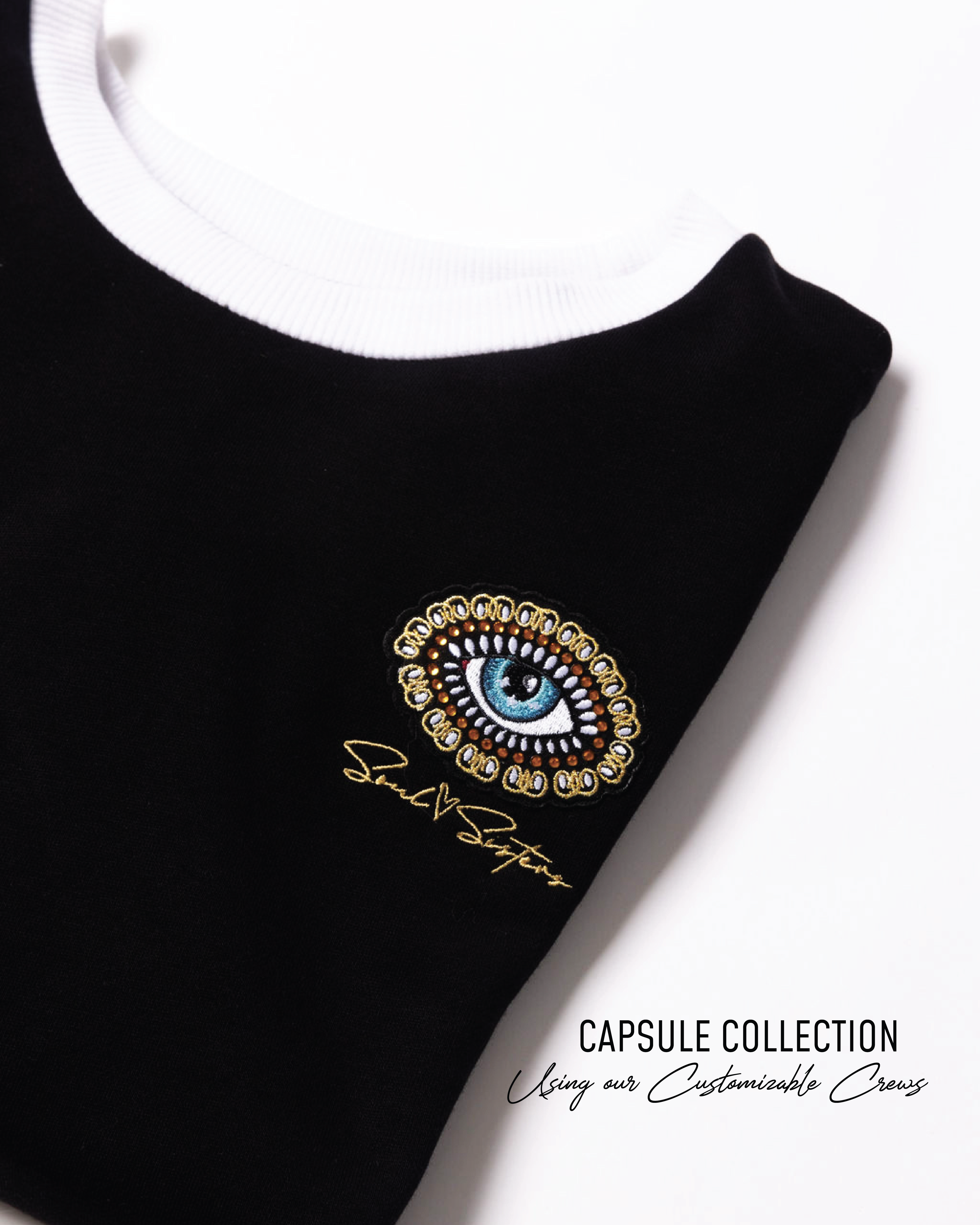 Soul Sister Eye Jeweled Patch Crew image 2