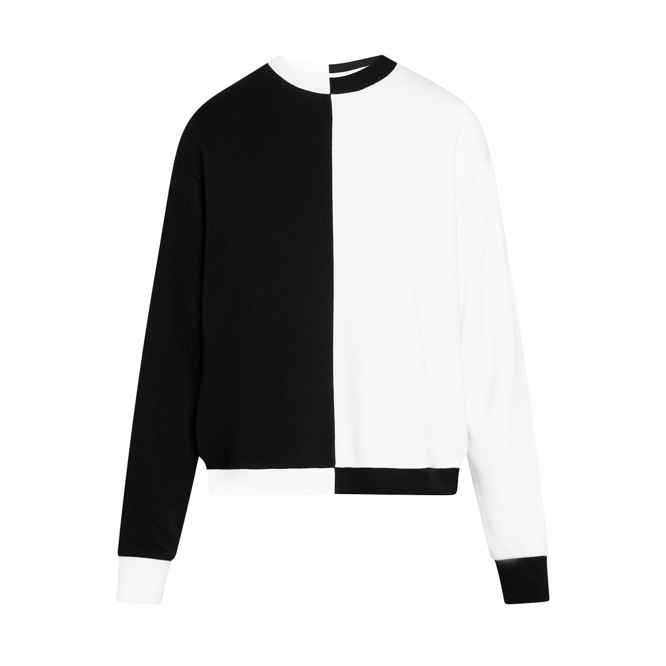Black & White Multi-Mix Polished French Terry Crewneck Sweatshirt image 0