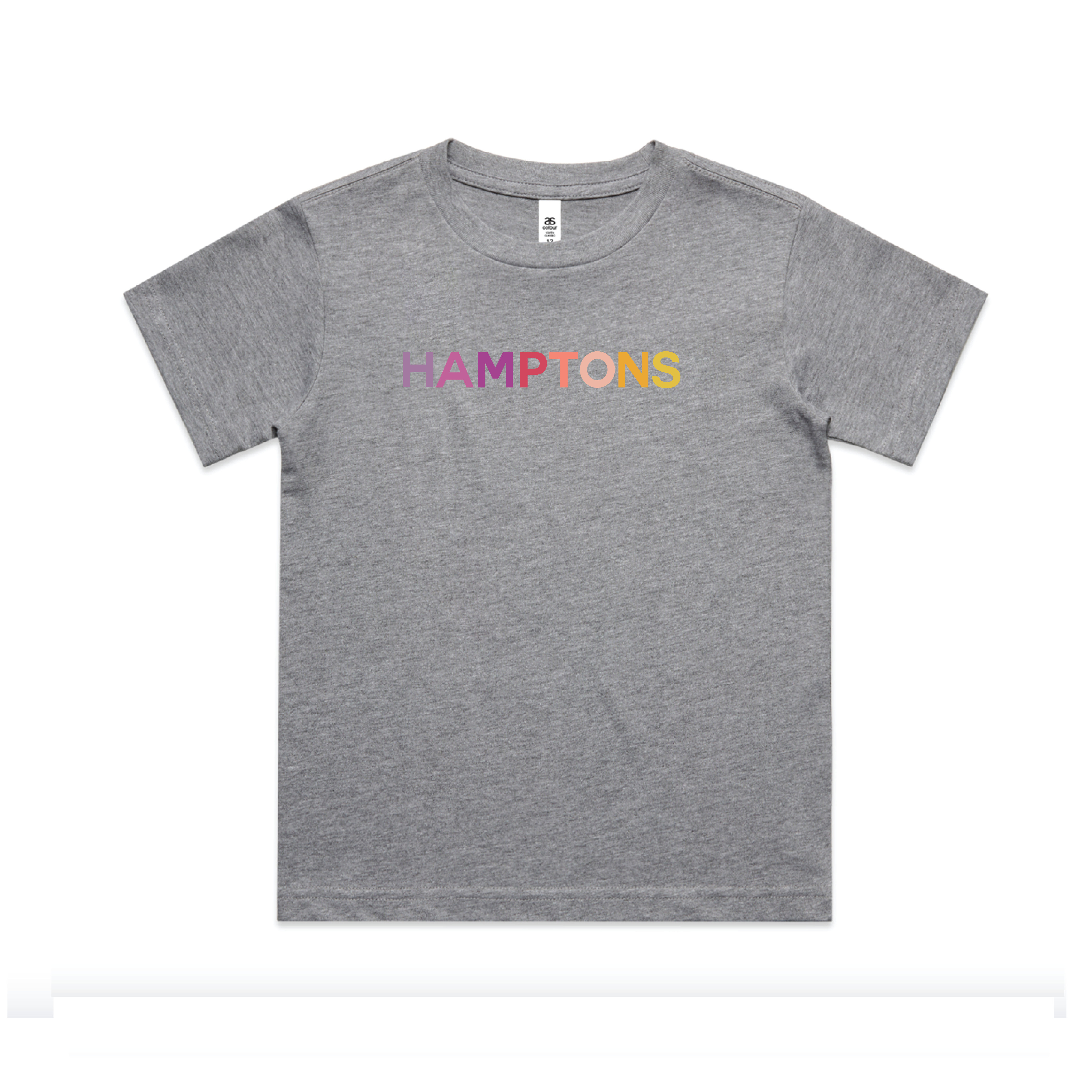 HAMPTONS Polished Cotton Grey Heather KIDS T-Shirt <br /> Pink Shades image 0