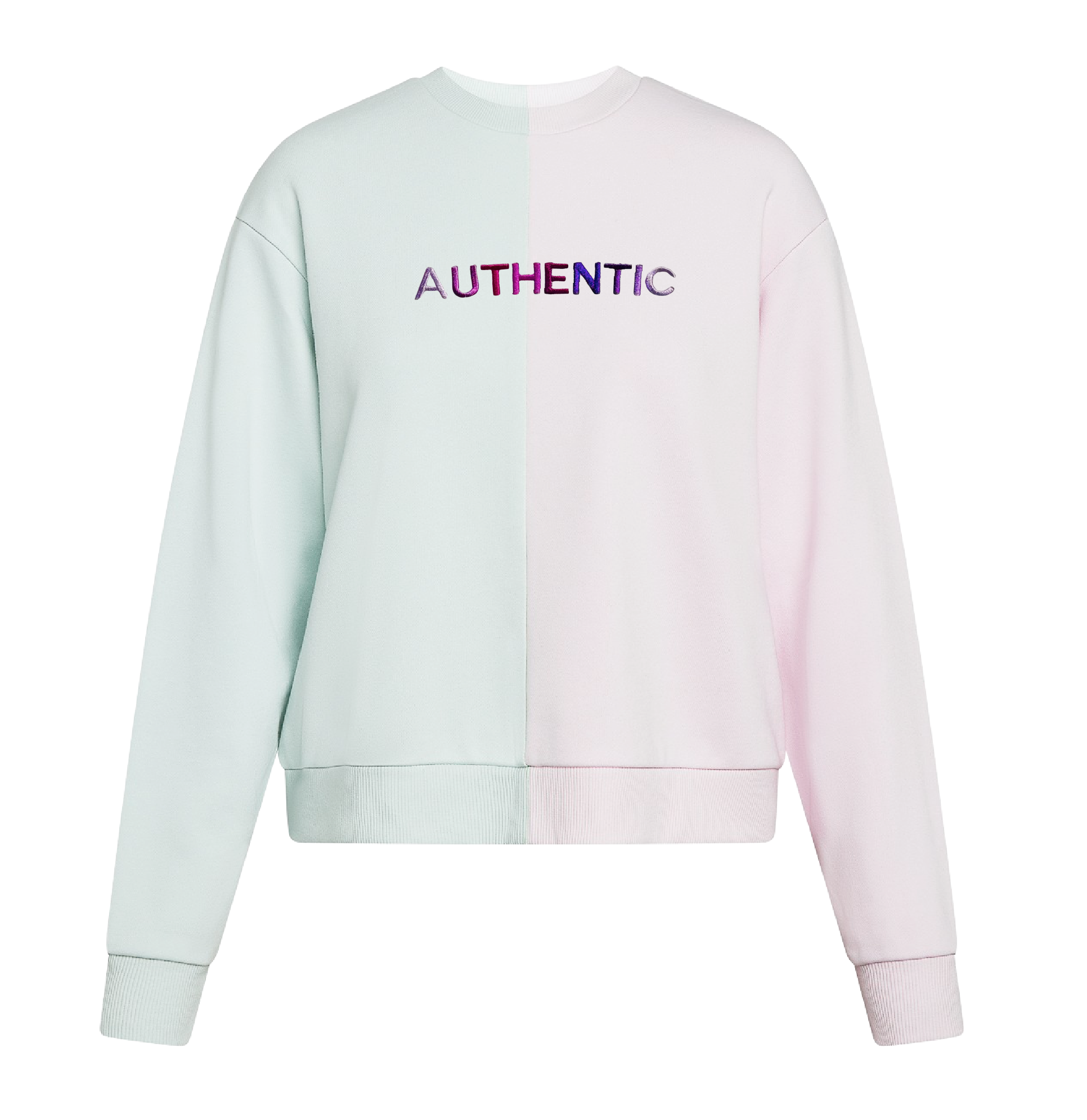 AUTHENTIC Lavender-Mint Colorblocked Crew - Purple Shades image 5