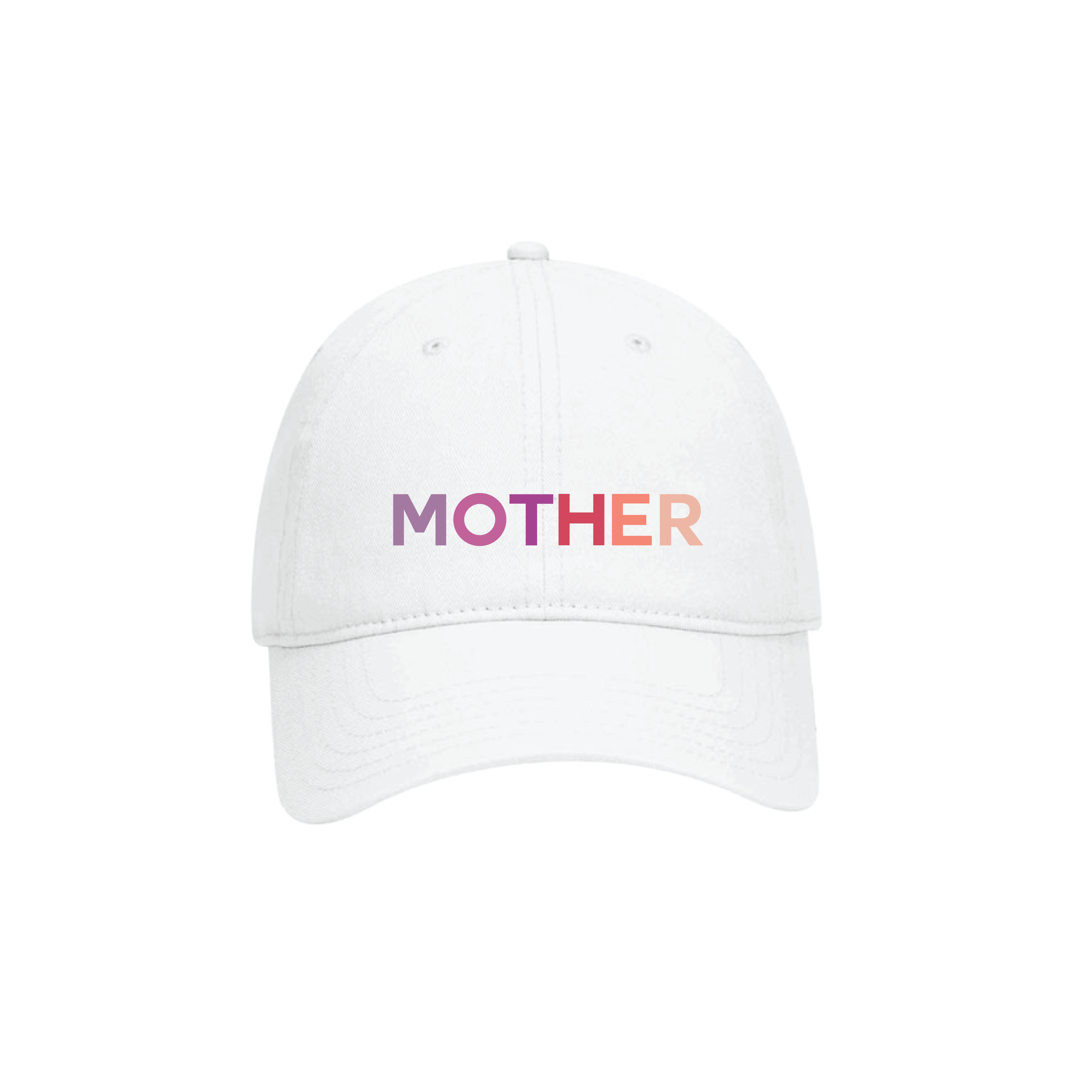 MOTHER Garment Washed Dad Cap-White Pink Shades image 0
