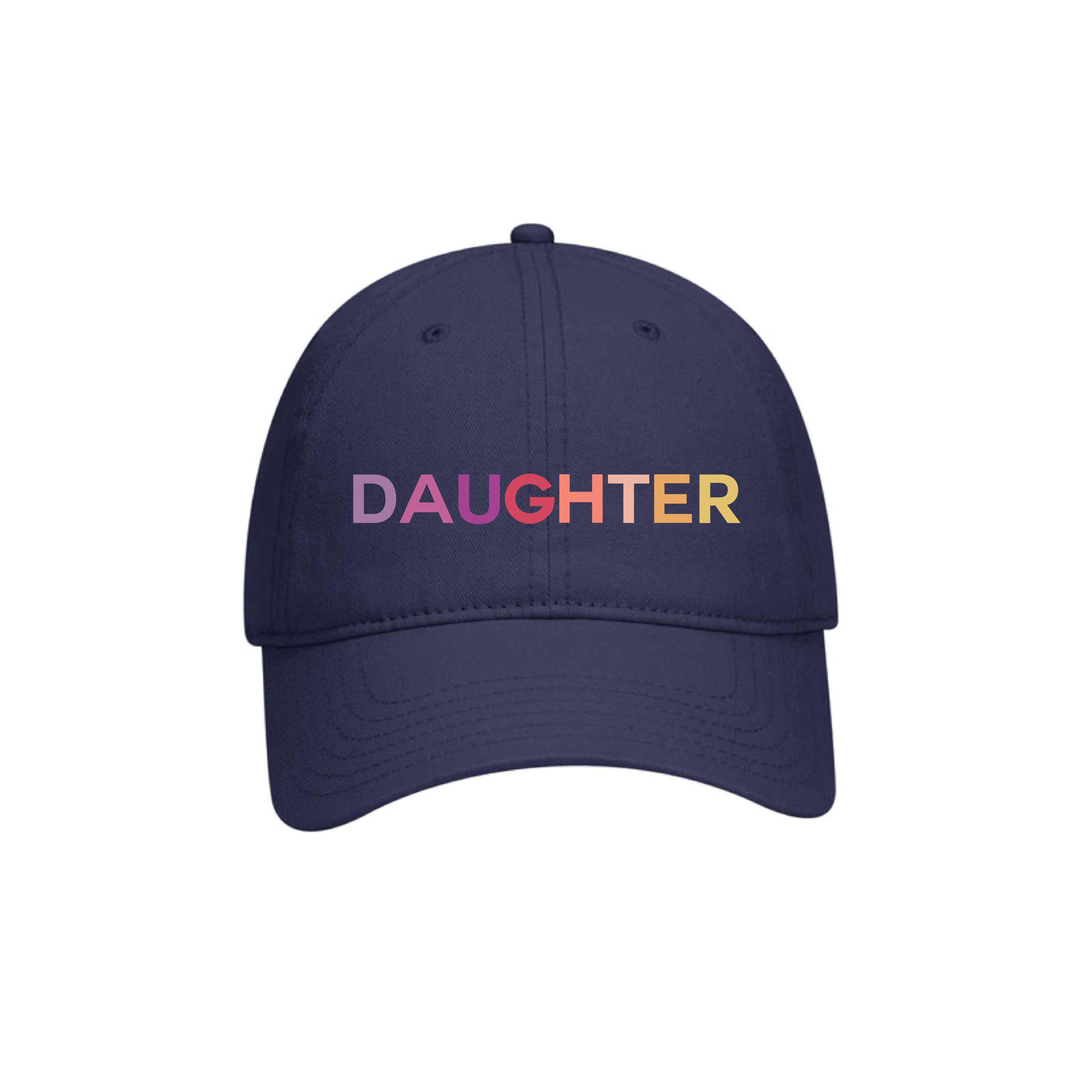 DAUGHTER Garment Washed Dad Cap-Navy Pink Shades image 0