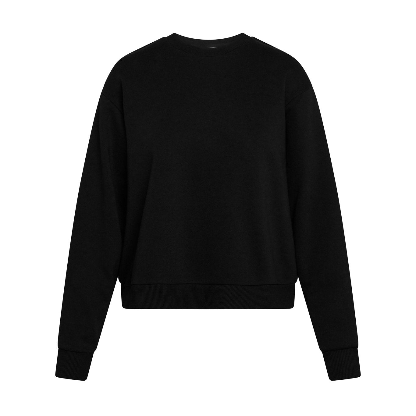 Solid French Terry Crewneck Sweatshirt - Black image 0
