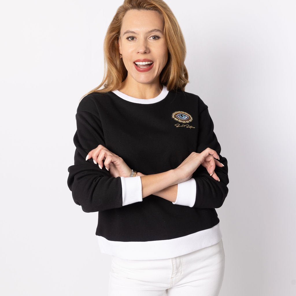 Soul Sister Eye Jeweled Patch Crew image 6