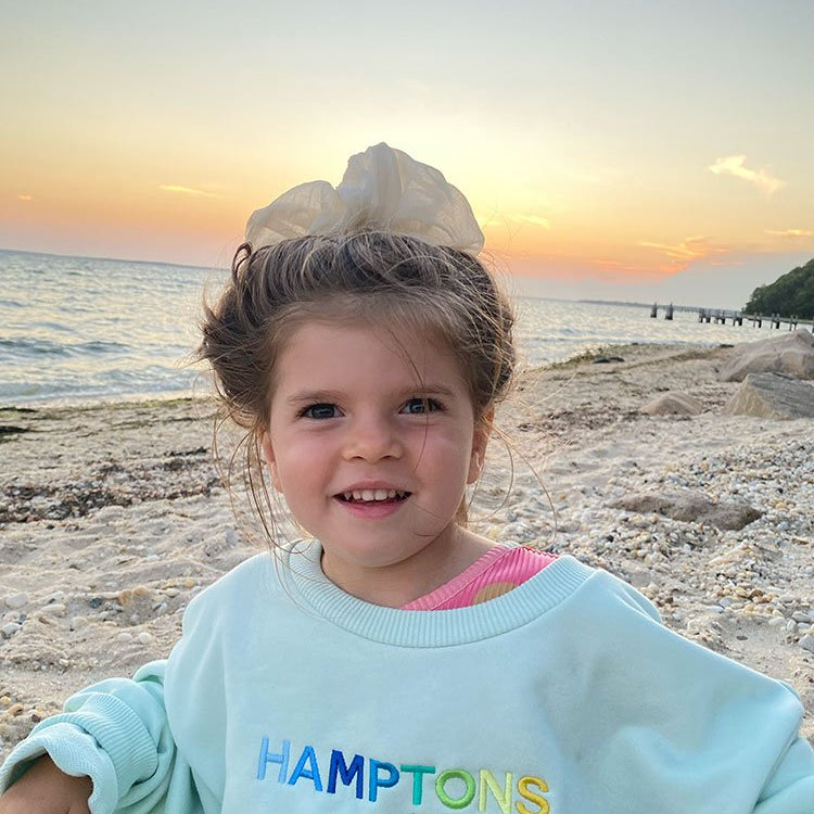 HAMPTONS Polished French Terry Crew Pale Mint <br /> Blue Shades image 4