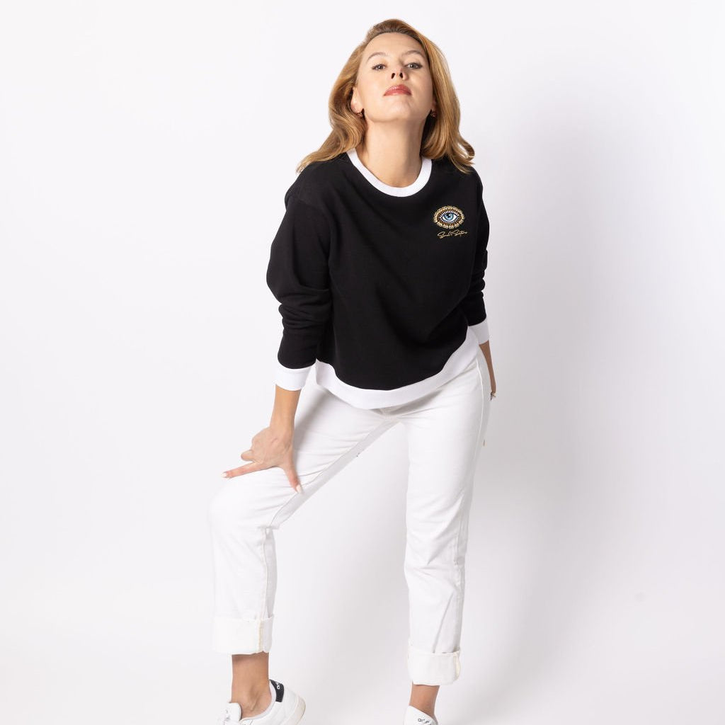 Soul Sister Eye Jeweled Patch Crew image 5