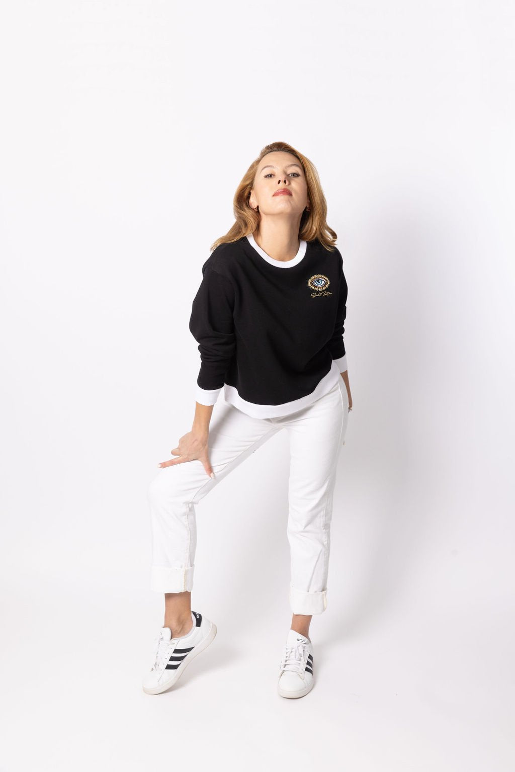 Soul Sister Eye Jeweled Patch Crew image 5