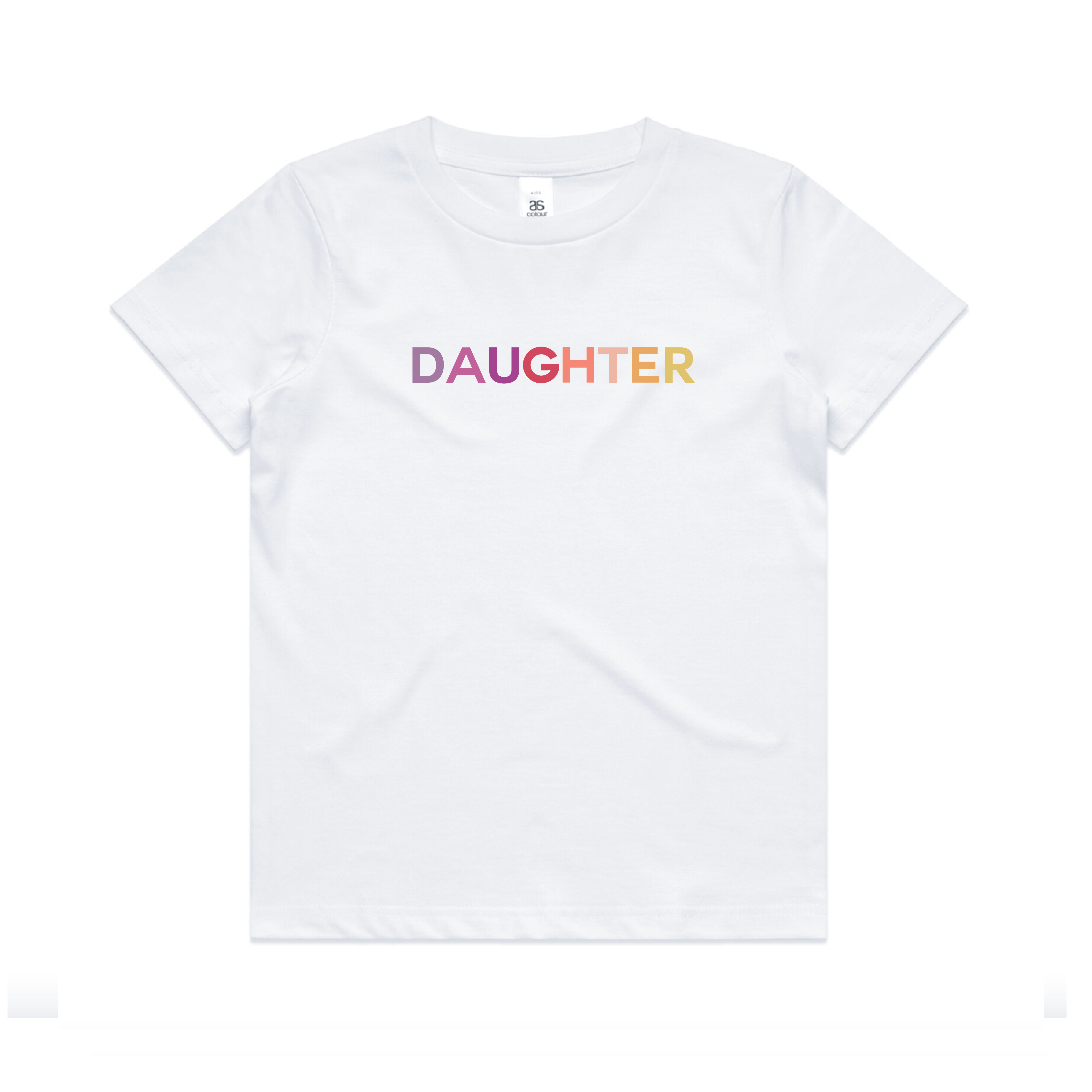 DAUGHTER Polished Cotton White T-Shirt <br /> Pink Shades image 0