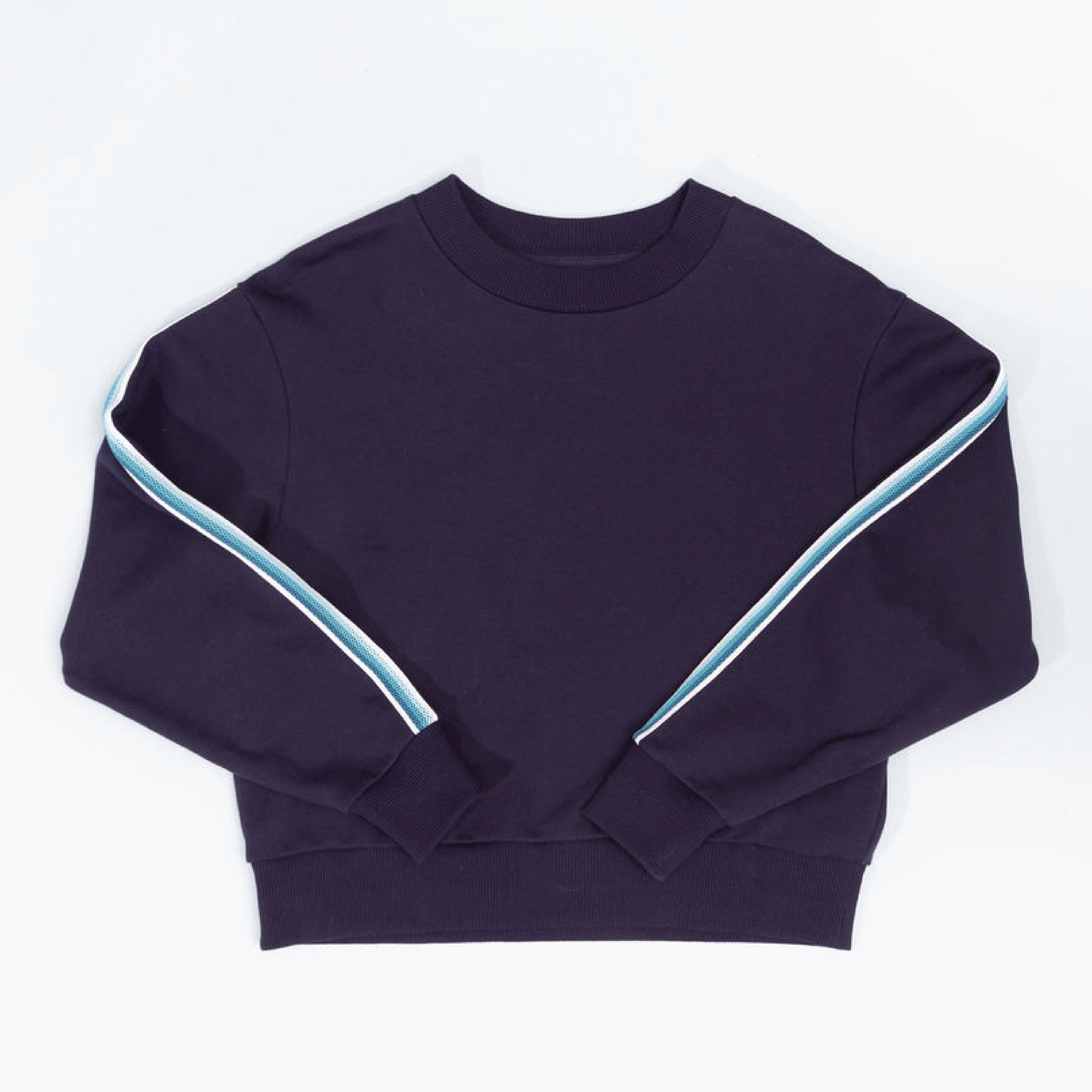 Sporty Gradient Stripe Crew <br /> Evening Blue-Turq image 1