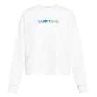 HAMPTONS Polished French Terry Crew White <br /> Blue Shades image 0