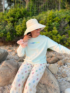 HAMPTONS Polished French Terry Crew Pale Mint <br /> Blue Shades image 3