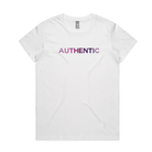 ADULT AUTHENTIC T-Shirt- White <br /> Purple Shades image 0