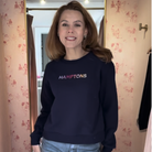 HAMPTONS Polished French Terry Crew Evening Blue<br /> PINK Shades image 3