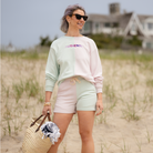 AUTHENTIC  Lavender-Mint Colorblocked Crew - Purple Shades image 2