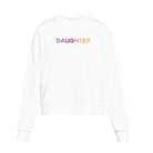 DAUGHTER Polished French Terry Crew White <br /> Pink Shades image 0