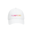 HAMPTONS Garment Washed Dad Cap-White<br /> Pink Shades image 0