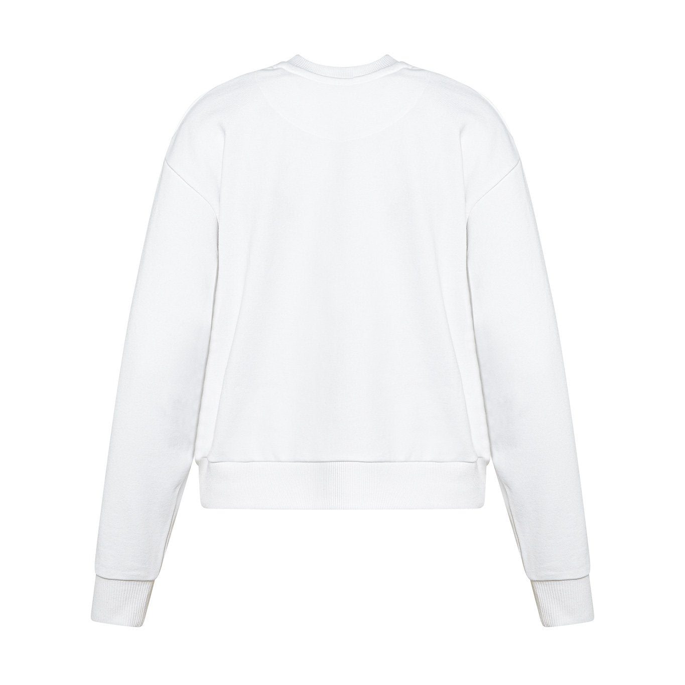 Solid French Terry Crewneck Sweatshirt - White image 3