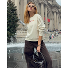 HAMPTONS Polished French Terry Crew White Sand<br /> Pink Shades image 3