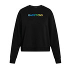 HAMPTONS Polished French Terry Crew Black <br/> Blue Shades image 2