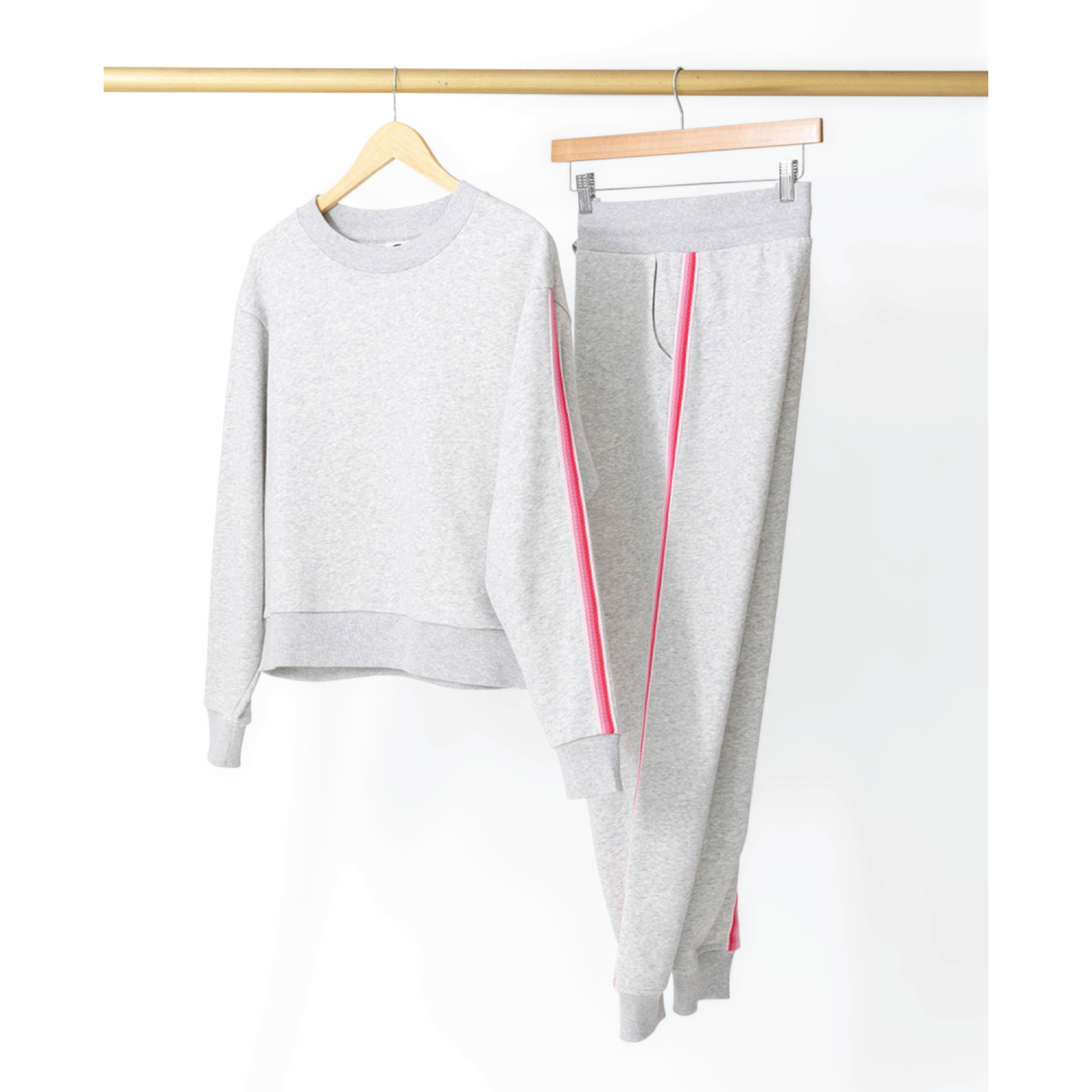 Sporty Gradient Stripe Jogger <br /> Grey Heather Pink image 4