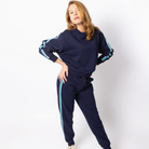 Sporty Gradient Stripe Crew <br /> Evening Blue-Turq image 3