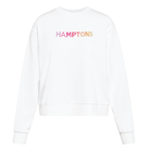 HAMPTONS Polished French Terry Crew White <br /> Pink Shades image 0
