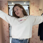 HAMPTONS Polished French Terry Crew White Sand<br /> Pink Shades image 6