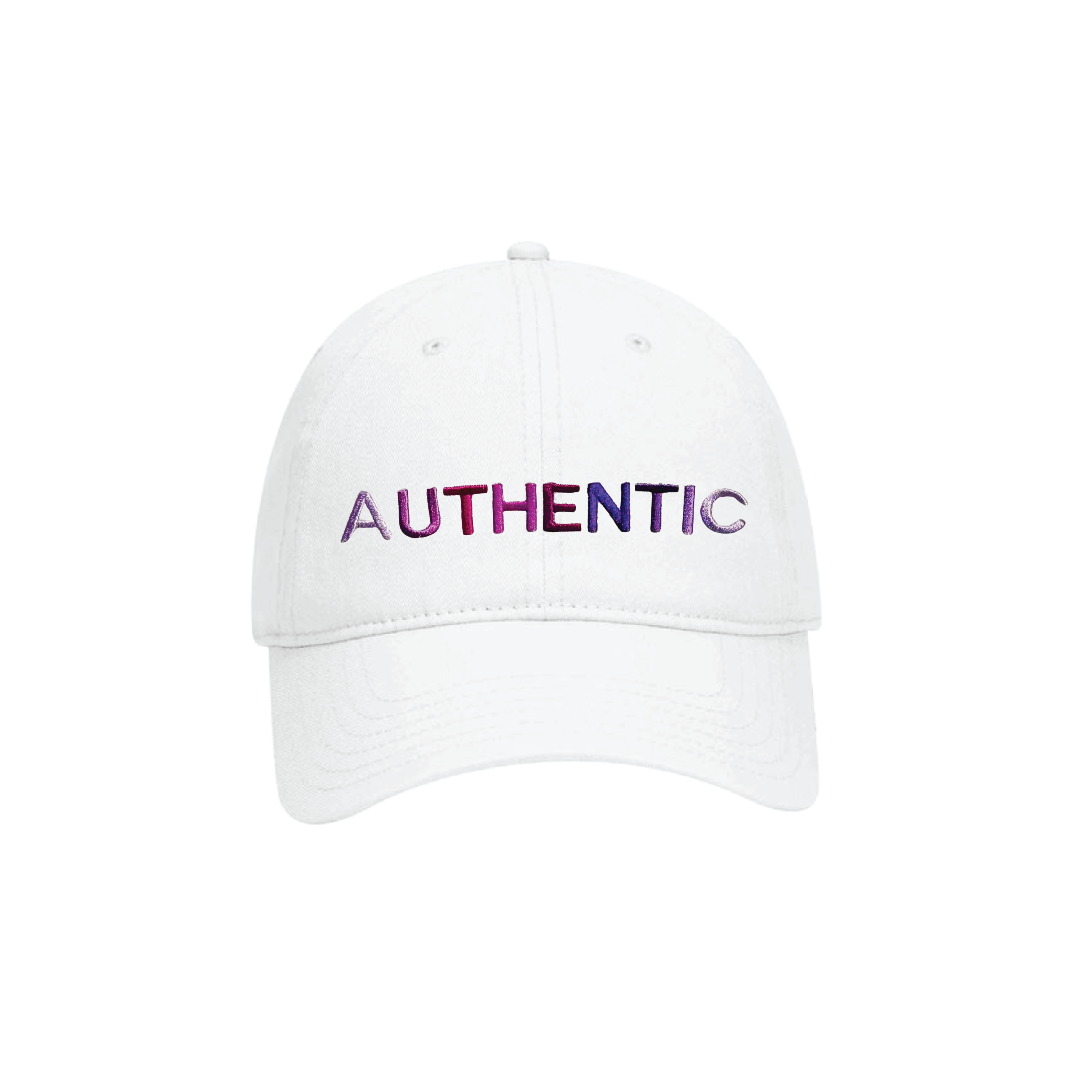 AUTHENTIC WHITE Dad Cap <br /> Purple Shades image 1