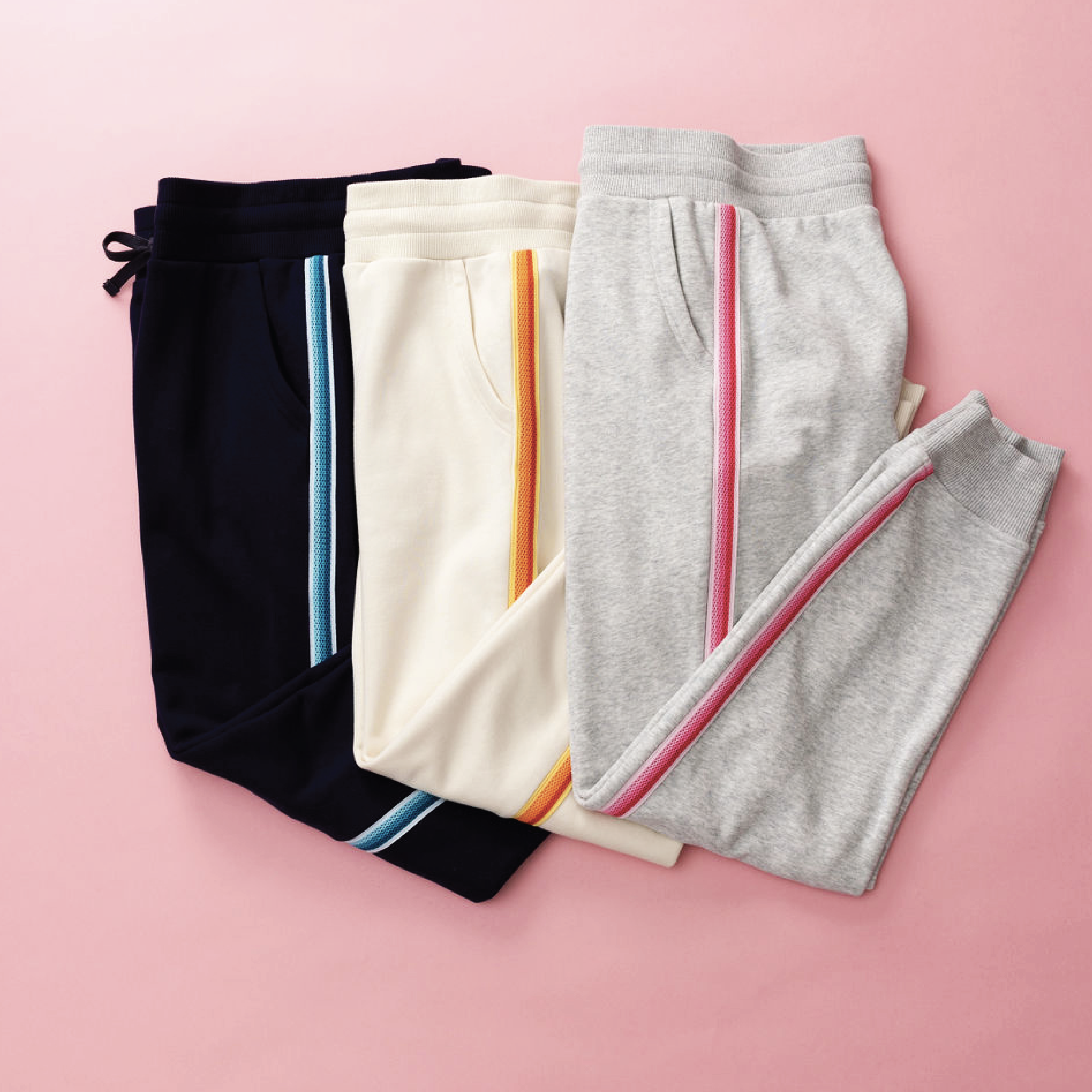 Sporty Gradient Stripe Jogger <br /> Grey Heather Pink image 6