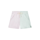 MOTHER Color-Block Polished French Terry Crew  Pale Lavender & Pale Mint image 2