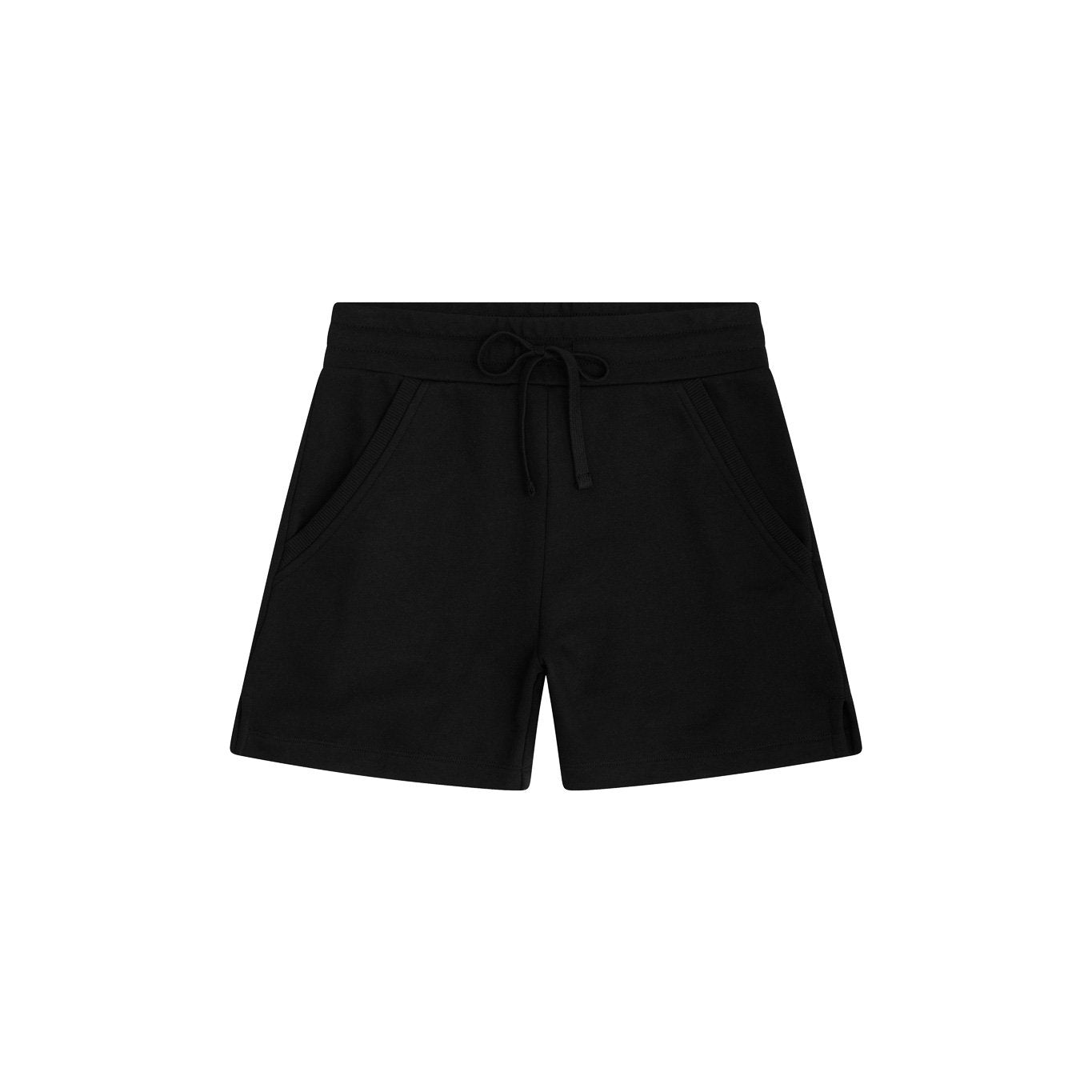 Solid French Terry Pocket Shorts - Black image 0