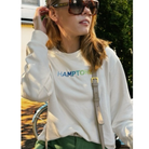HAMPTONS Polished French Terry Crew White Sand<br /> Blue Shades image 7