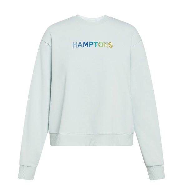 HAMPTONS Polished French Terry Crew Pale Mint <br /> Blue Shades image 0