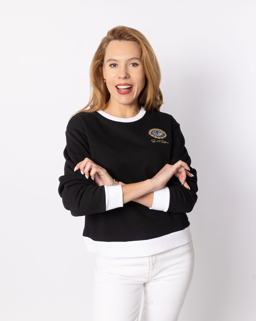 Soul Sister Eye Jeweled Patch Crew image 6