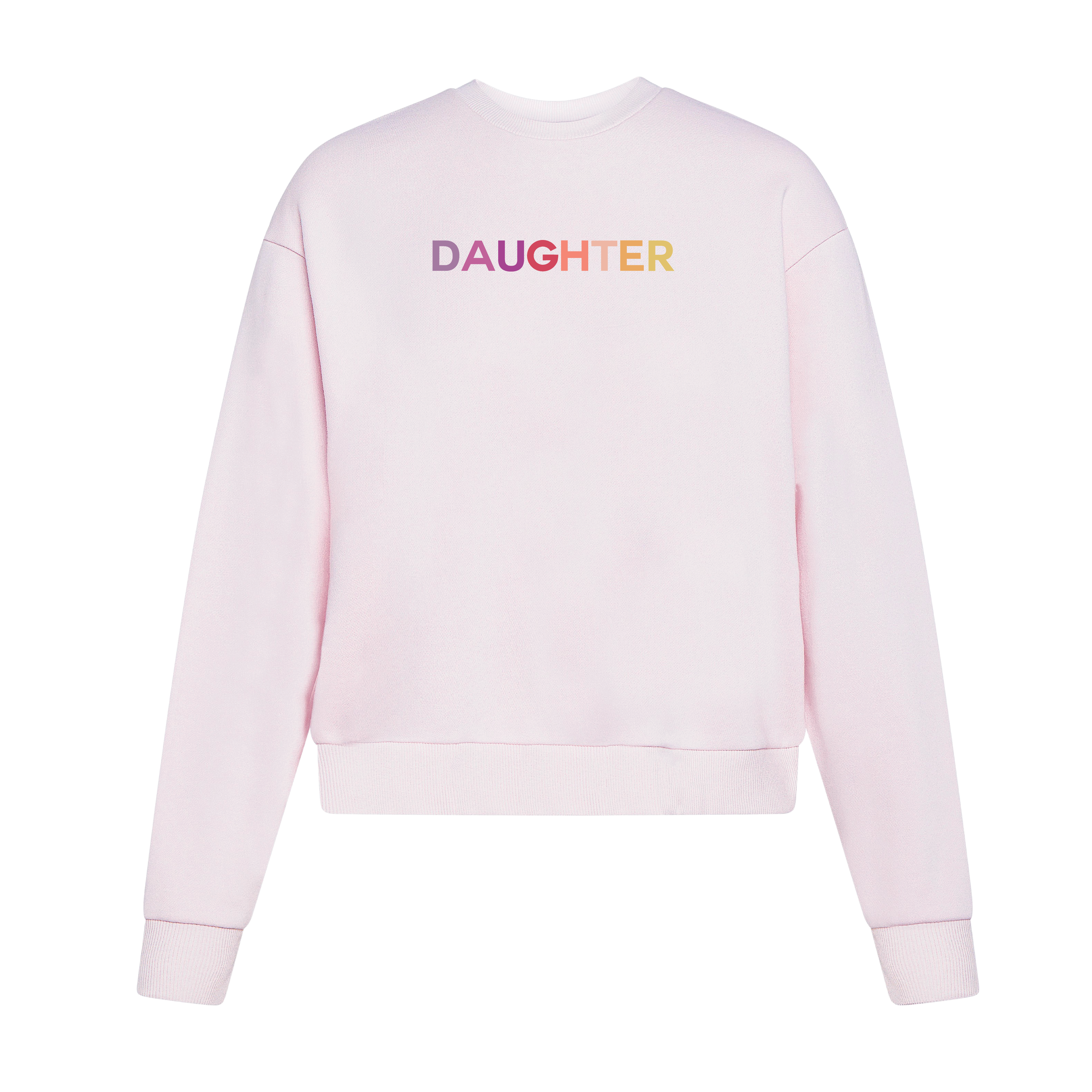 DAUGHTER Polished French Terry Crew Pale Lavender <br /> Pink Shades image 0