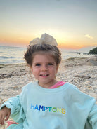 HAMPTONS Polished French Terry Crew Pale Mint <br /> Blue Shades image 4