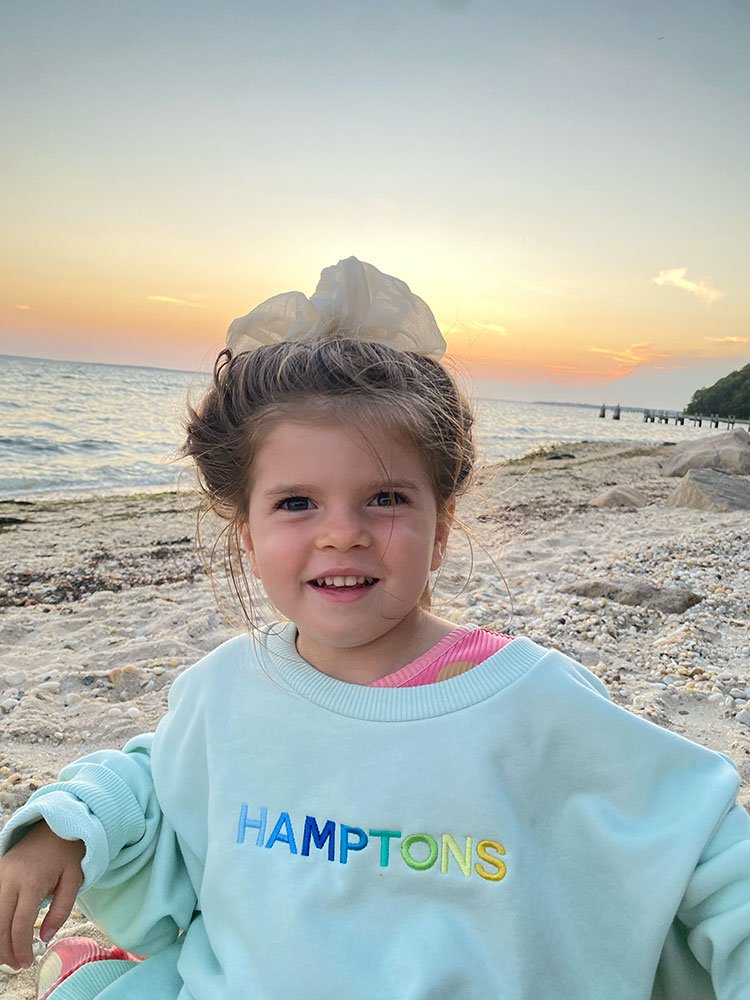 HAMPTONS Polished French Terry Crew Pale Mint <br /> Blue Shades image 4