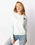 Soul Sister Eye Jeweled Patch Crew - Pale Mint image 0