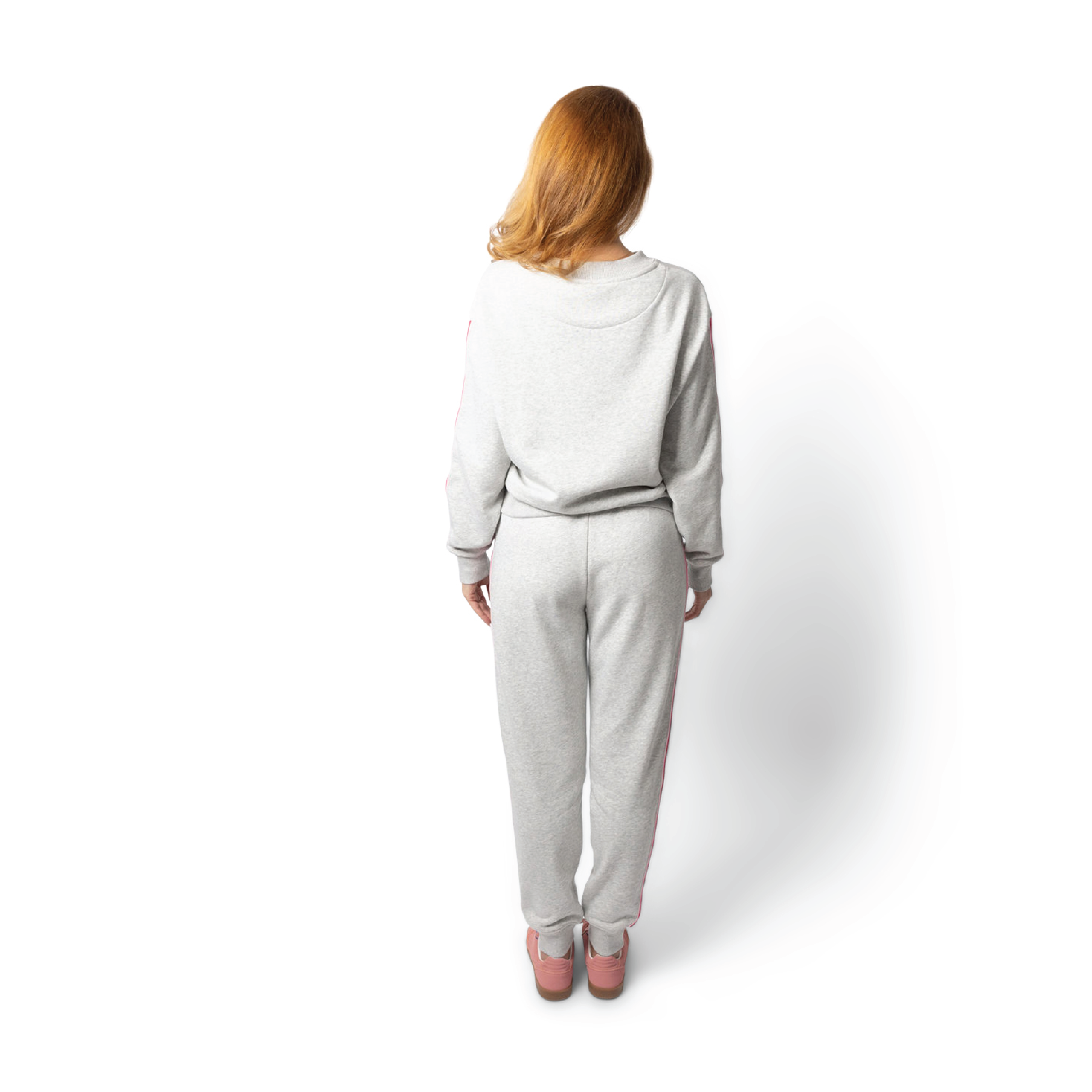 Sporty Gradient Stripe Jogger <br /> Grey Heather Pink image 3