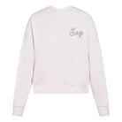 Sag Script Polished French Terry Crew Pale Lavender Platinum  Embroidery image 0